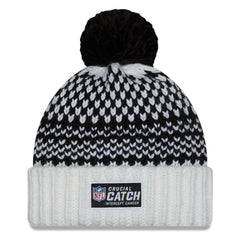 Dallas Cowboys New Era Women's 2023 NFL Crucial Catch Cuffed Pom Knit Hat - Black/White sale