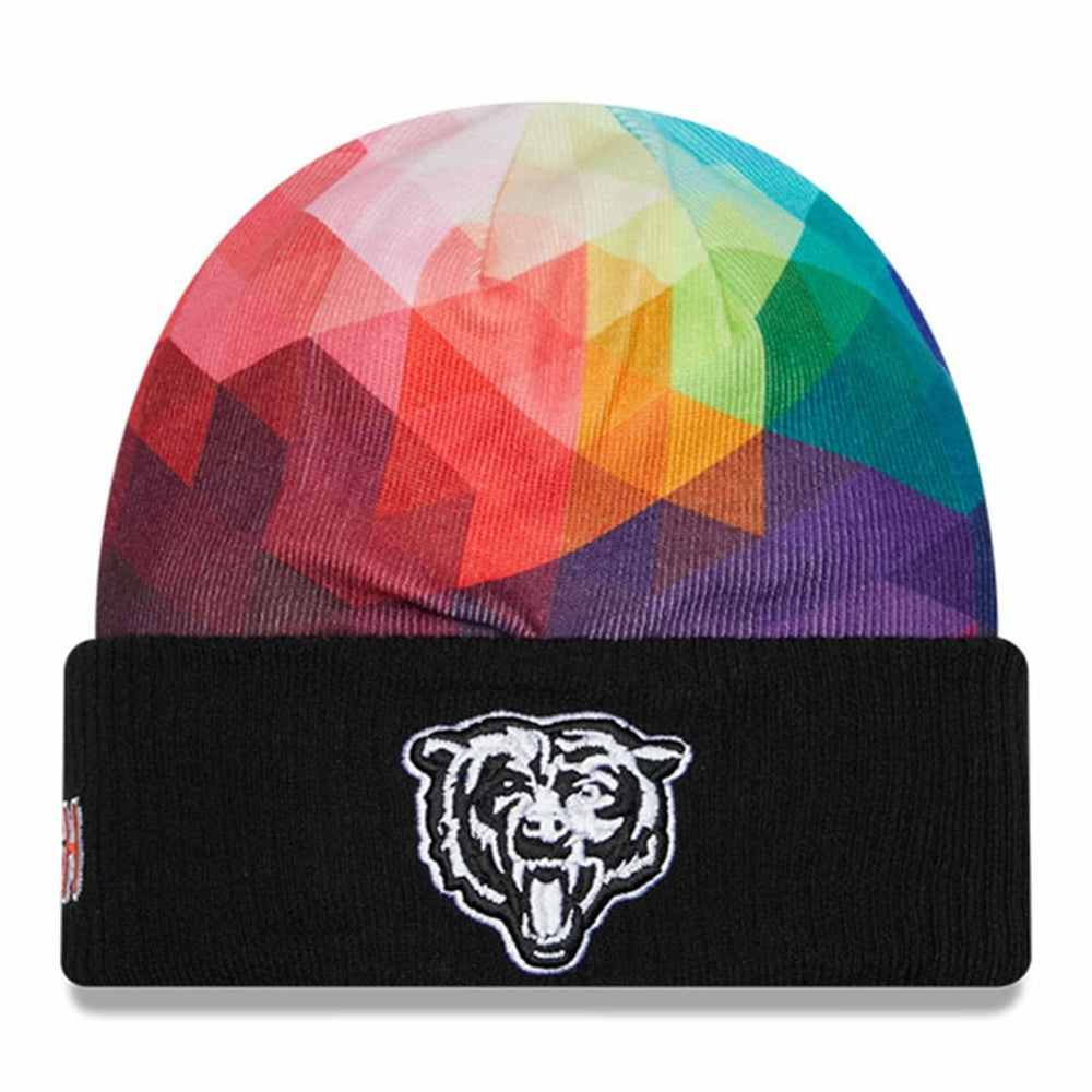 Chicago Bears New Era 2023 NFL Crucial Catch Cuffed Knit Hat - Black cheap