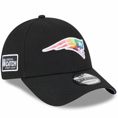 New England Patriots New Era 2023 NFL Crucial Catch 9FORTY Adjustable Hat - Black on sale