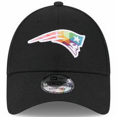 New England Patriots New Era 2023 NFL Crucial Catch 9FORTY Adjustable Hat - Black on sale