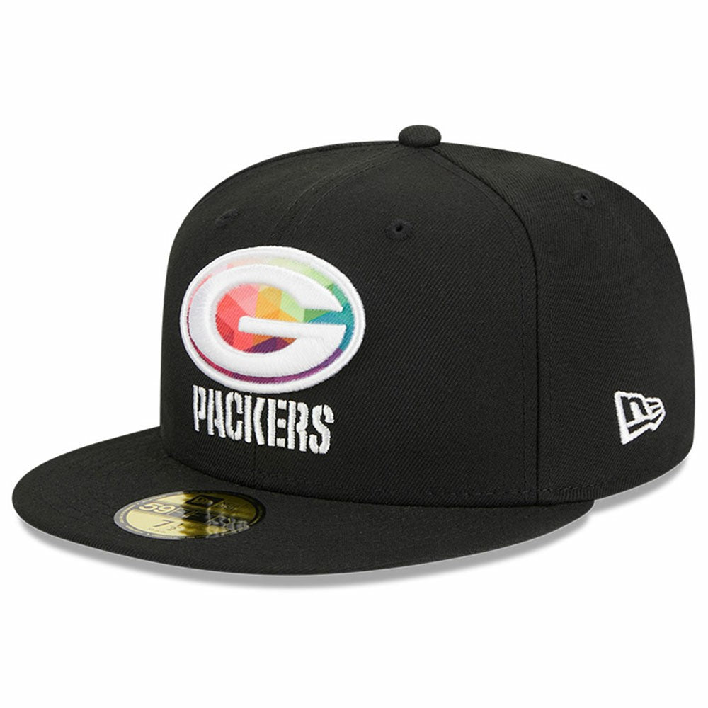 Green Bay Packers New Era 2023 NFL Crucial Catch 59FIFTY Fitted Hat - Black cheap
