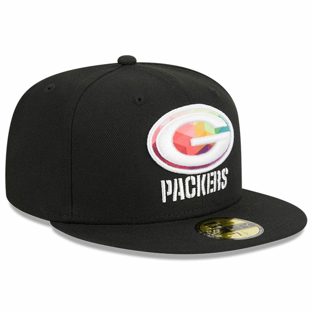 Green Bay Packers New Era 2023 NFL Crucial Catch 59FIFTY Fitted Hat - Black cheap