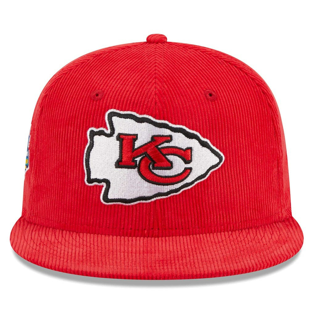 Kansas City Chiefs New Era Throwback Cord 59FIFTY Fitted Hat - Red online