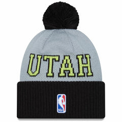 Utah Jazz Tip-Off Two-Tone Cuffed Knit Hat with Pom - Black/Gray on sale