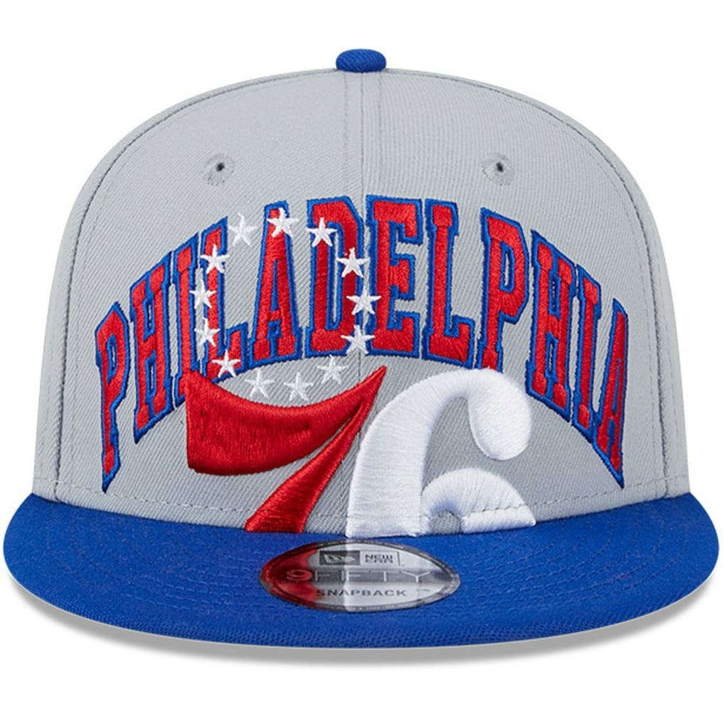 Philadelphia 76ers Tip-Off Two-Tone 9FIFTY Snapback Hat - Gray/Royal sale