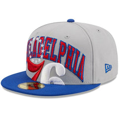 Philadelphia 76ers Tip-Off Two-Tone 59FIFTY Fitted Hat - Gray/Royal for sale