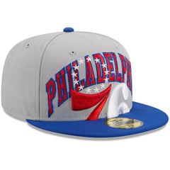 Philadelphia 76ers Tip-Off Two-Tone 59FIFTY Fitted Hat - Gray/Royal for sale