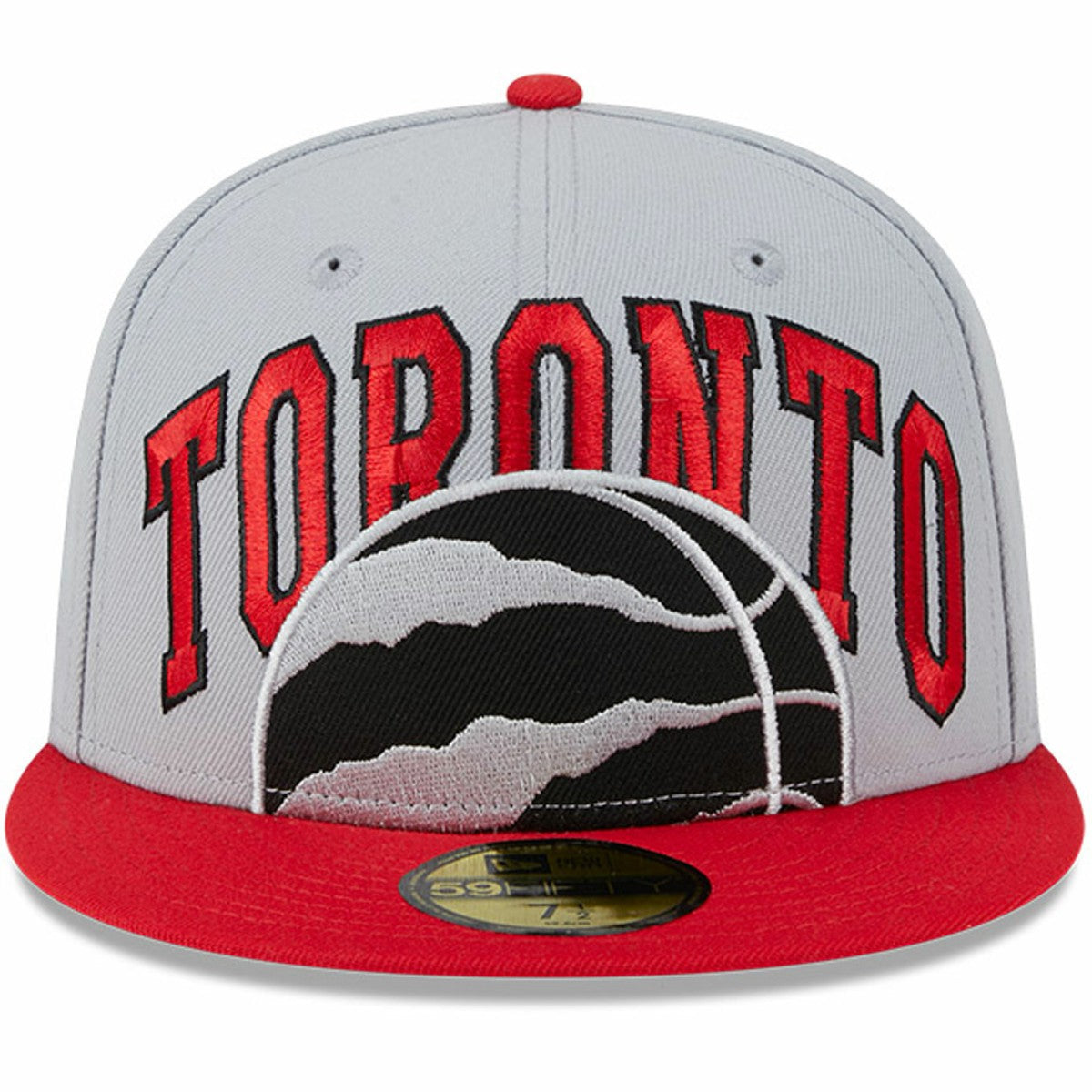 Toronto Raptors Tip-Off Two-Tone 59FIFTY Fitted Hat - Gray/Red outlet