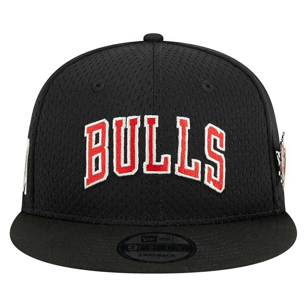 Chicago Bulls Post-Up Pin Mesh 9FIFTY Snapback Hat - Black cheap