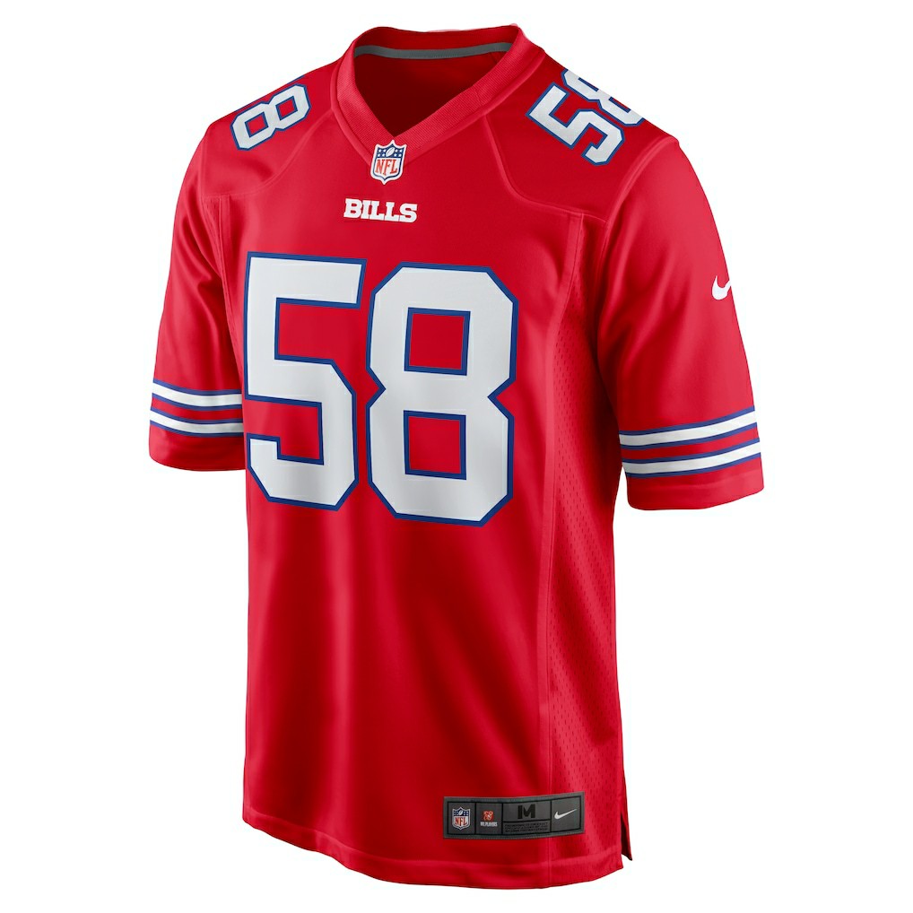 Matt Milano Buffalo Bills Alternate Game Jersey - Red for sale
