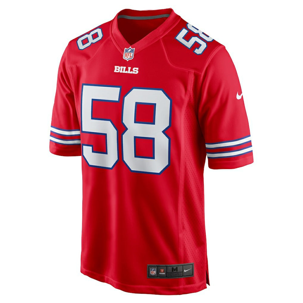 Matt Milano Buffalo Bills Alternate Game Jersey - Red for sale