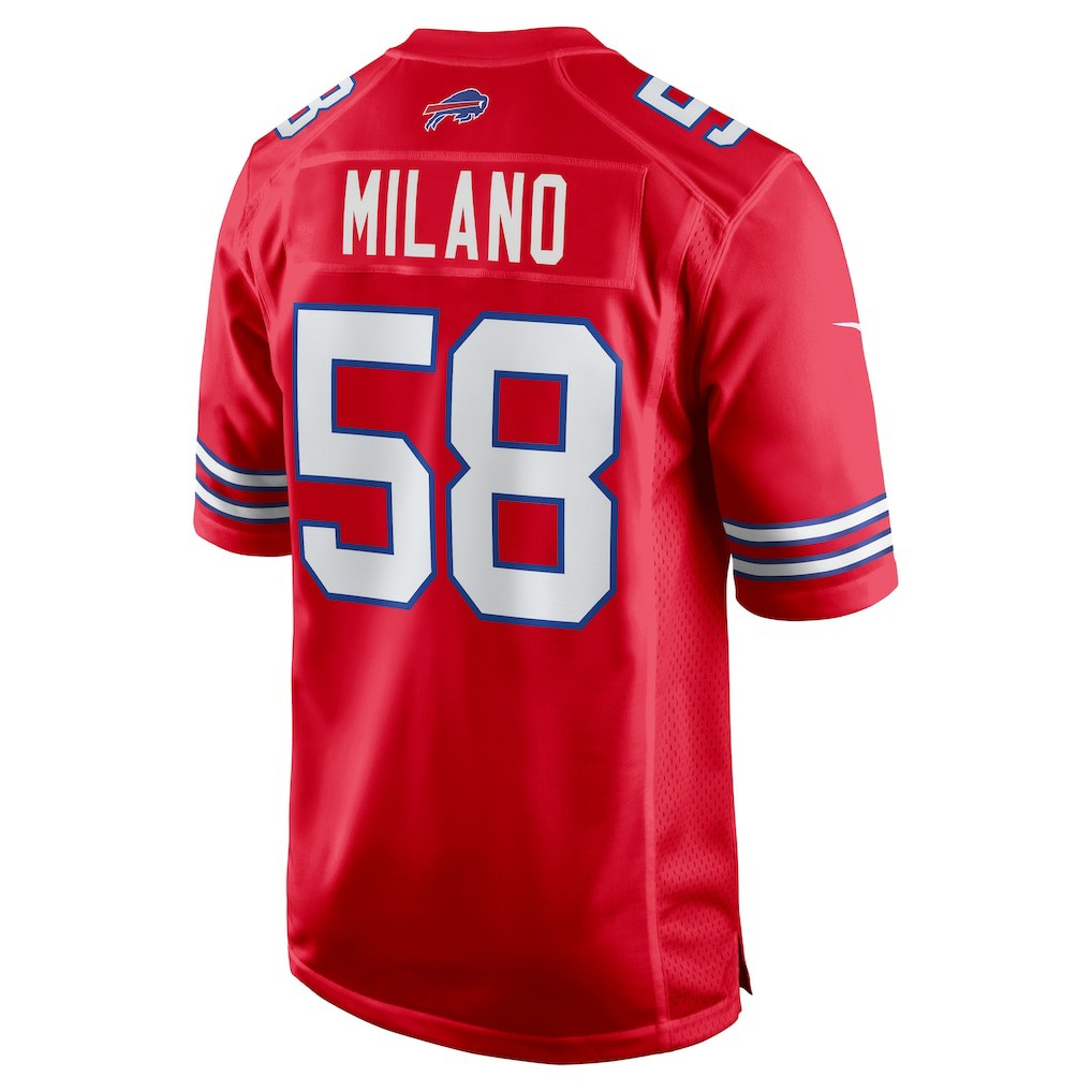 Matt Milano Buffalo Bills Alternate Game Jersey - Red for sale