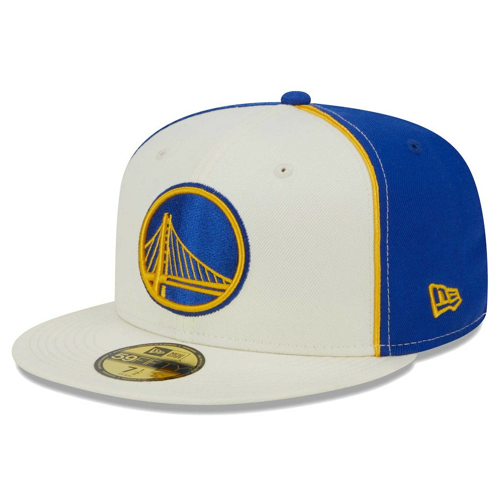 Golden State Warriors Piped Pop Panel 59FIFTY Fitted Hat sale - Cream for sale