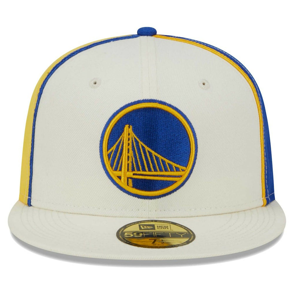 Golden State Warriors Piped Pop Panel 59FIFTY Fitted Hat sale - Cream for sale