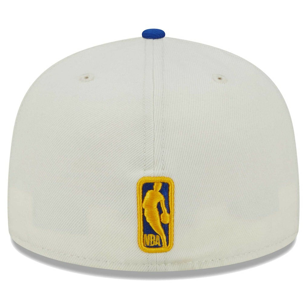 Golden State Warriors Piped Pop Panel 59FIFTY Fitted Hat sale - Cream for sale