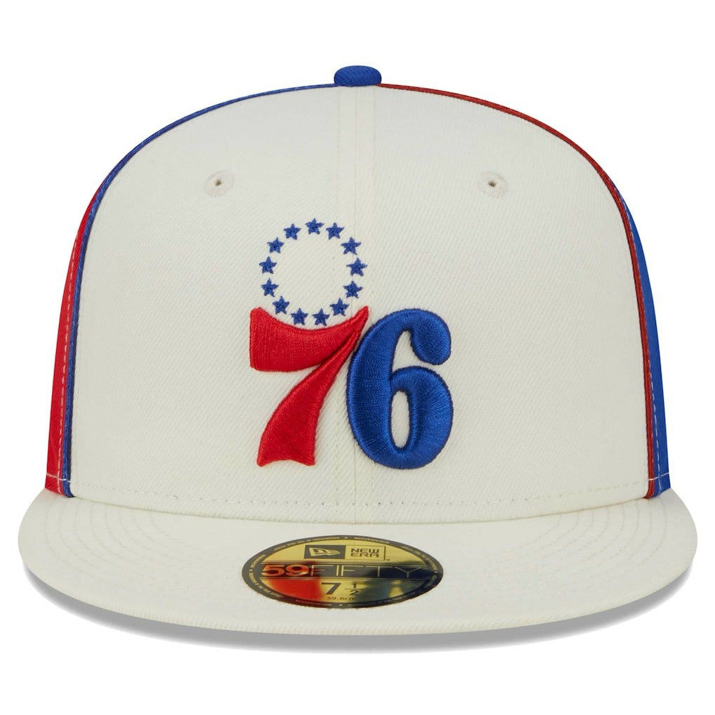Philadelphia 76ers Piped Pop Panel 59FIFTY Fitted Hat - Cream discount
