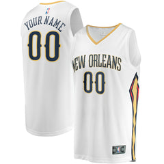 New Orleans Pelicans Youth Fast Break Replica Custom Jersey - Association Edition - White cheap