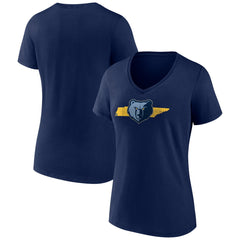 Memphis Grizzlies Women's Announcer V-Neck T-Shirt - Navy outlet