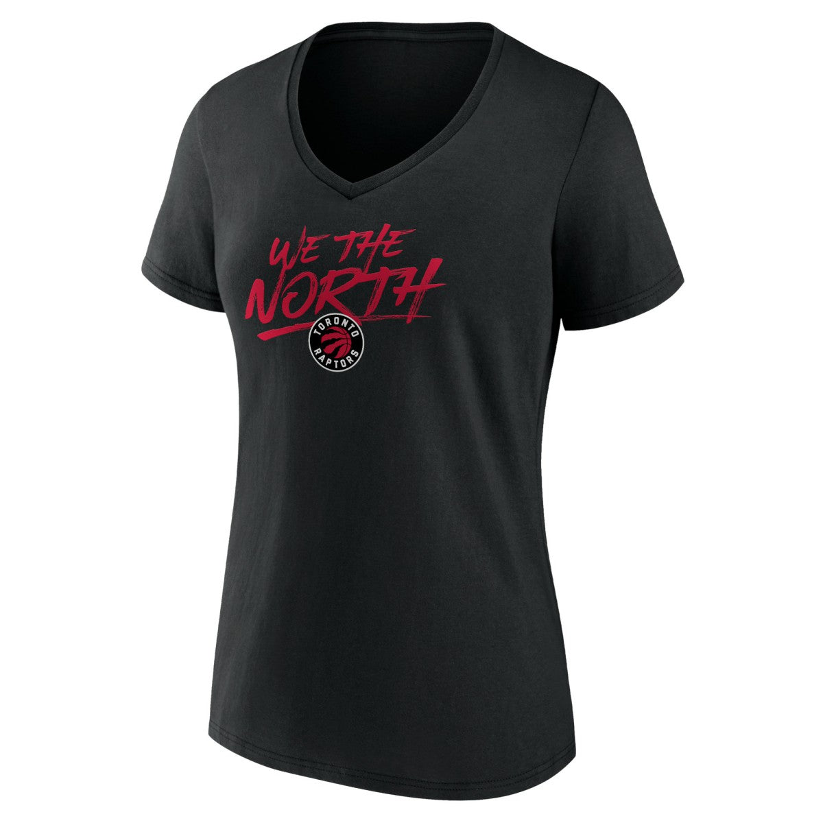 Toronto Raptors Women's Announcer V-Neck T-Shirt - Black outlet