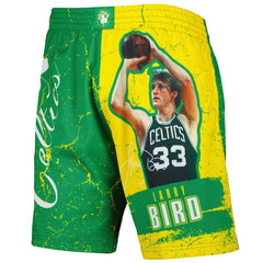 Larry Bird Boston Celtics Hardwood Classics Player Burst Shorts - Kelly Green shop