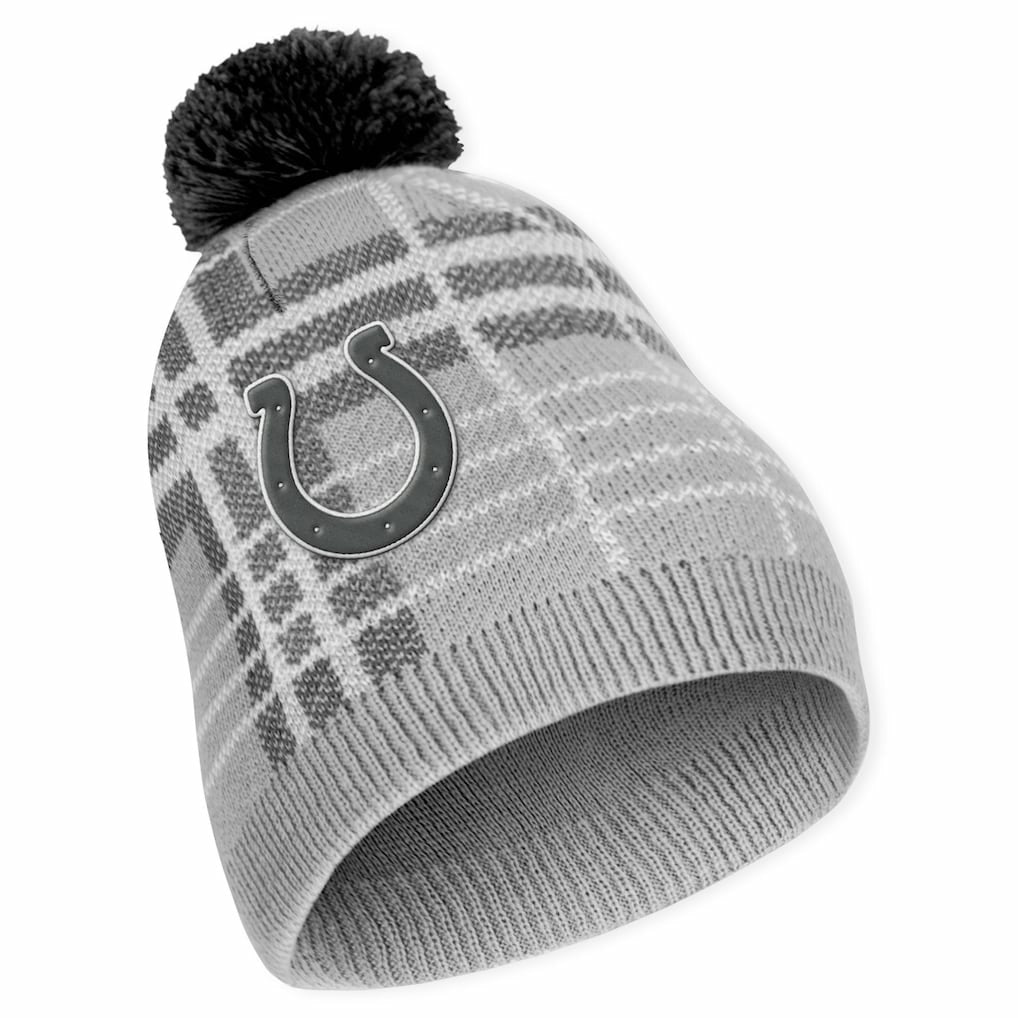 Indianapolis Colts WEAR by Erin Andrews Women's Plaid Knit Hat with Pom & Scarf Set sale
