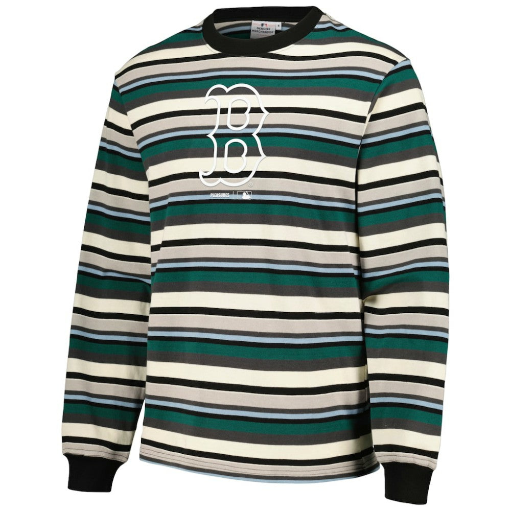 Boston Red Sox PLEASURES Ballpark Long Sleeve T-Shirt Cream/Green
