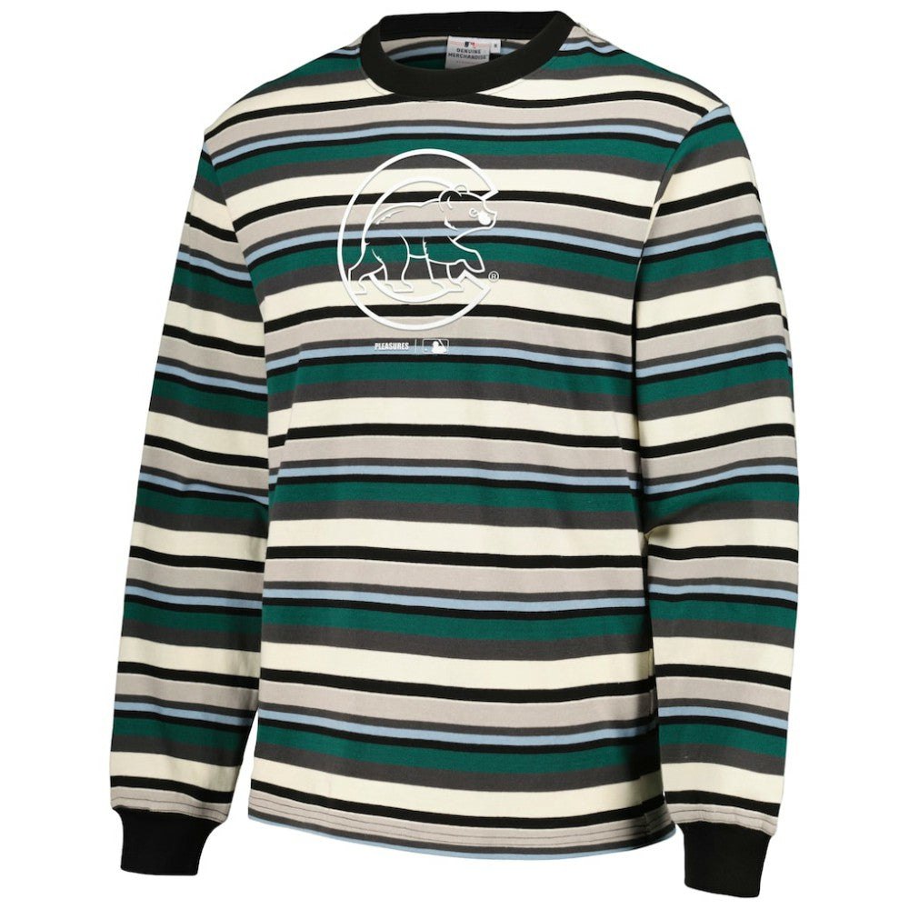 Chicago Cubs PLEASURES Ballpark Long Sleeve T-Shirt Cream/Green