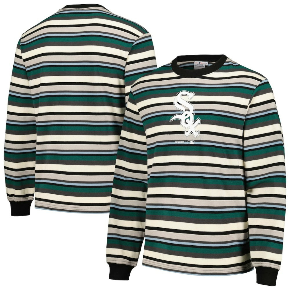 Chicago White Sox PLEASURES Ballpark Long Sleeve T-Shirt Cream/Green