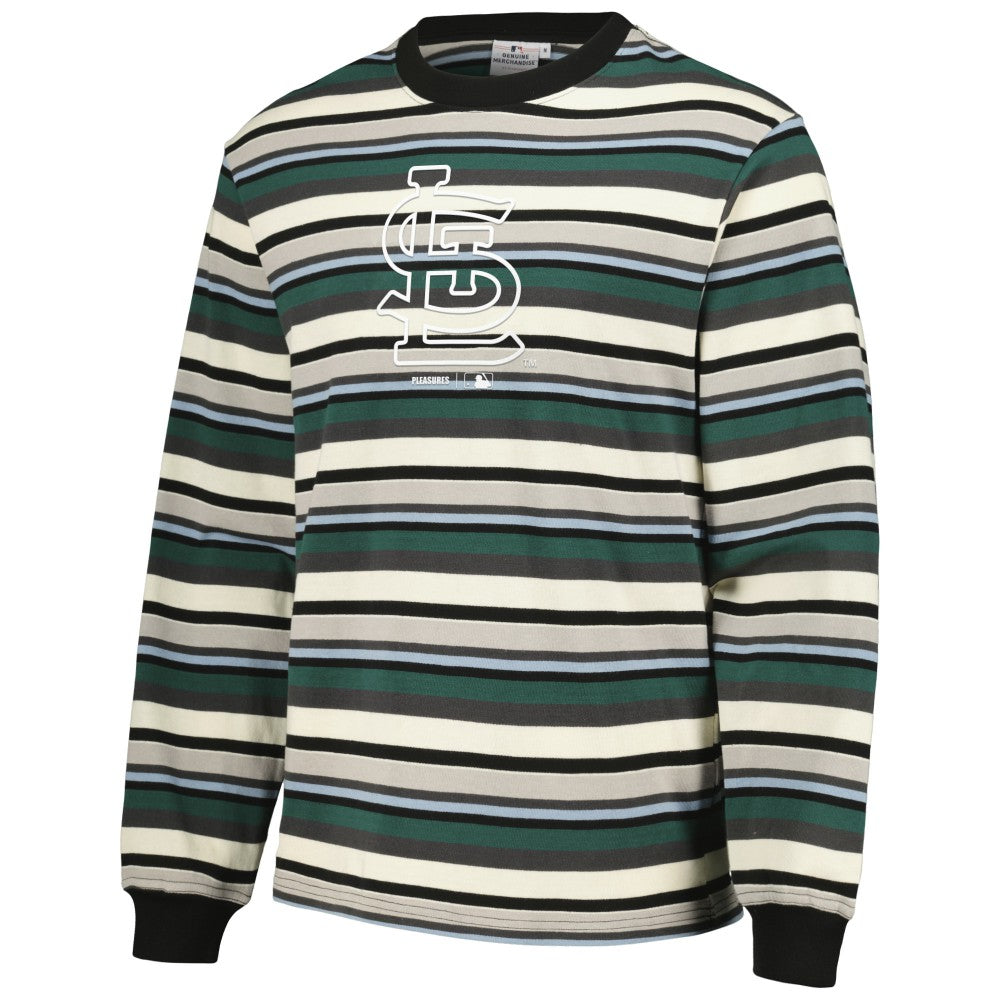 St. Louis Cardinals PLEASURES Ballpark Long Sleeve T-Shirt Cream/Green