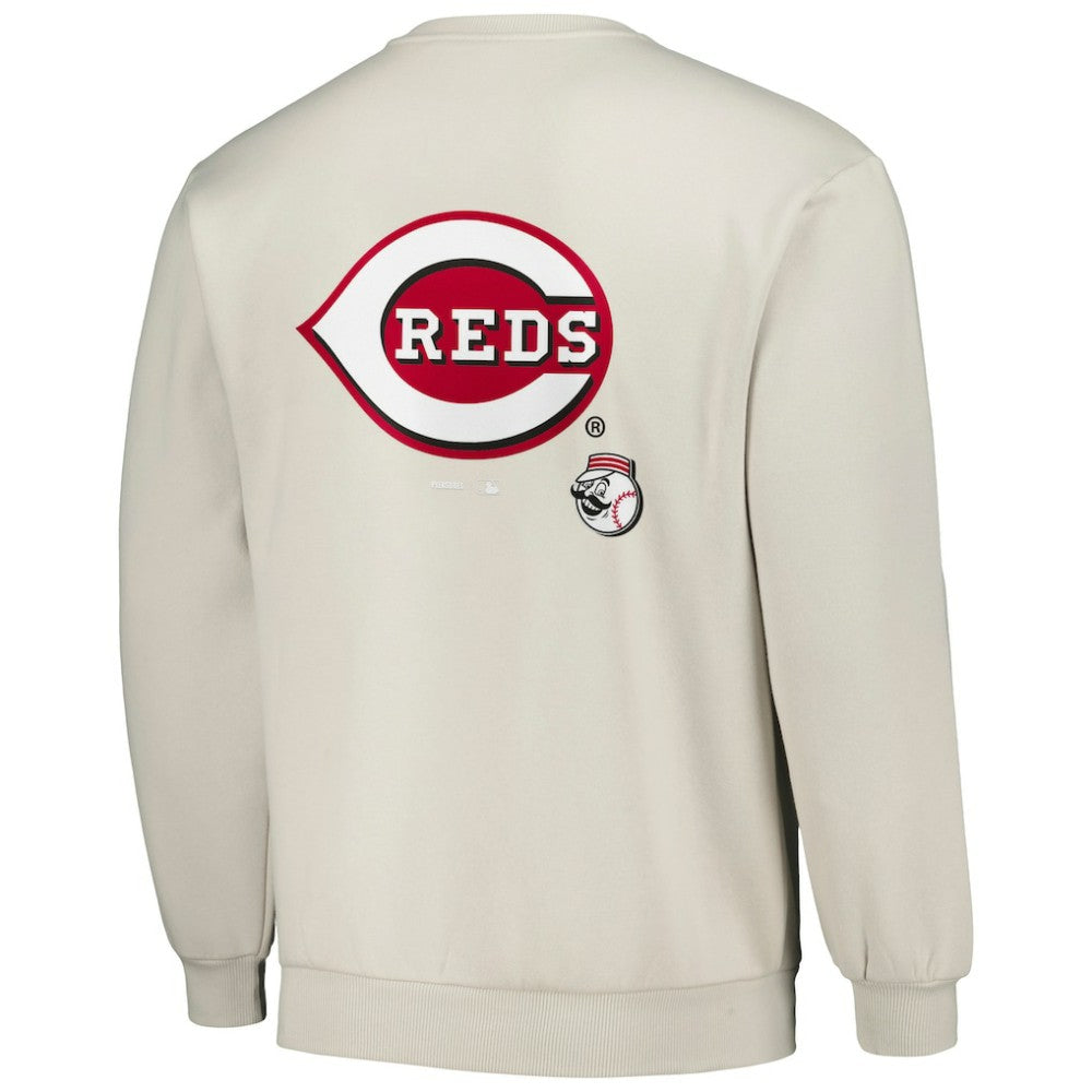 Cincinnati Reds PLEASURES Ballpark Pullover Sweatshirt Gray