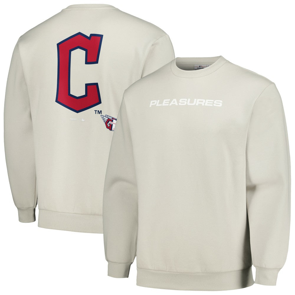 Cleveland Guardians PLEASURES Ballpark Pullover Sweatshirt Gray