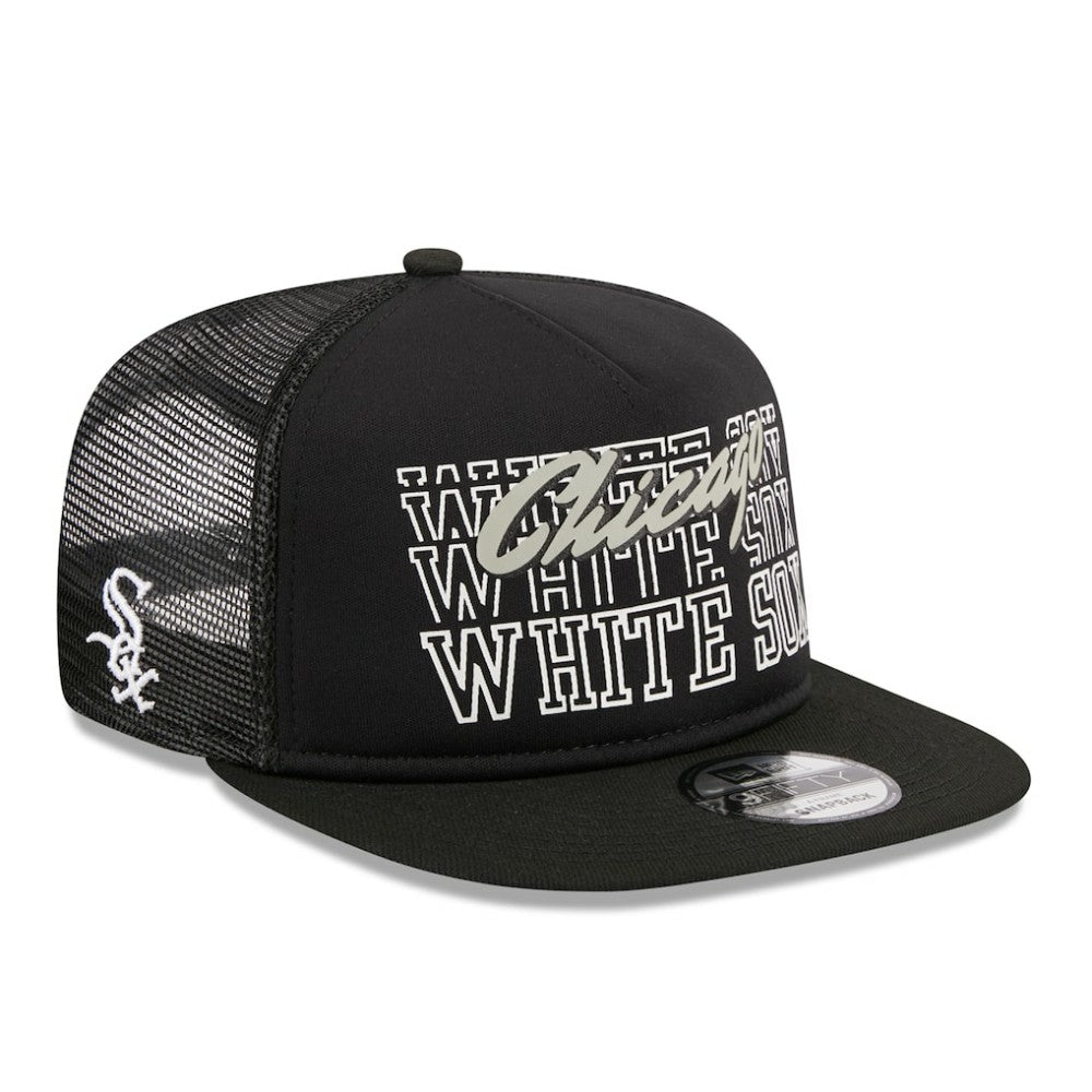 Chicago White Sox  Street Team A-Frame Trucker 9FIFTY Snapback Hat Black