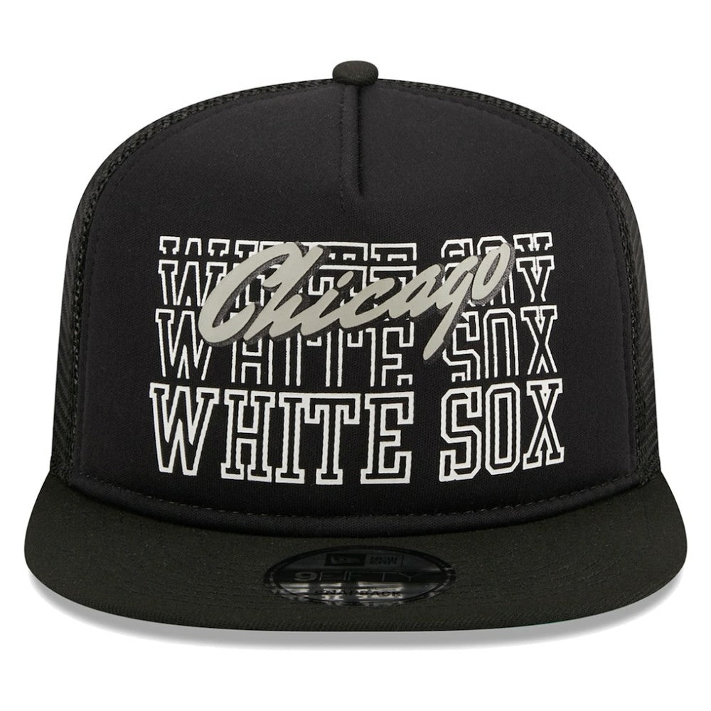 Chicago White Sox  Street Team A-Frame Trucker 9FIFTY Snapback Hat Black