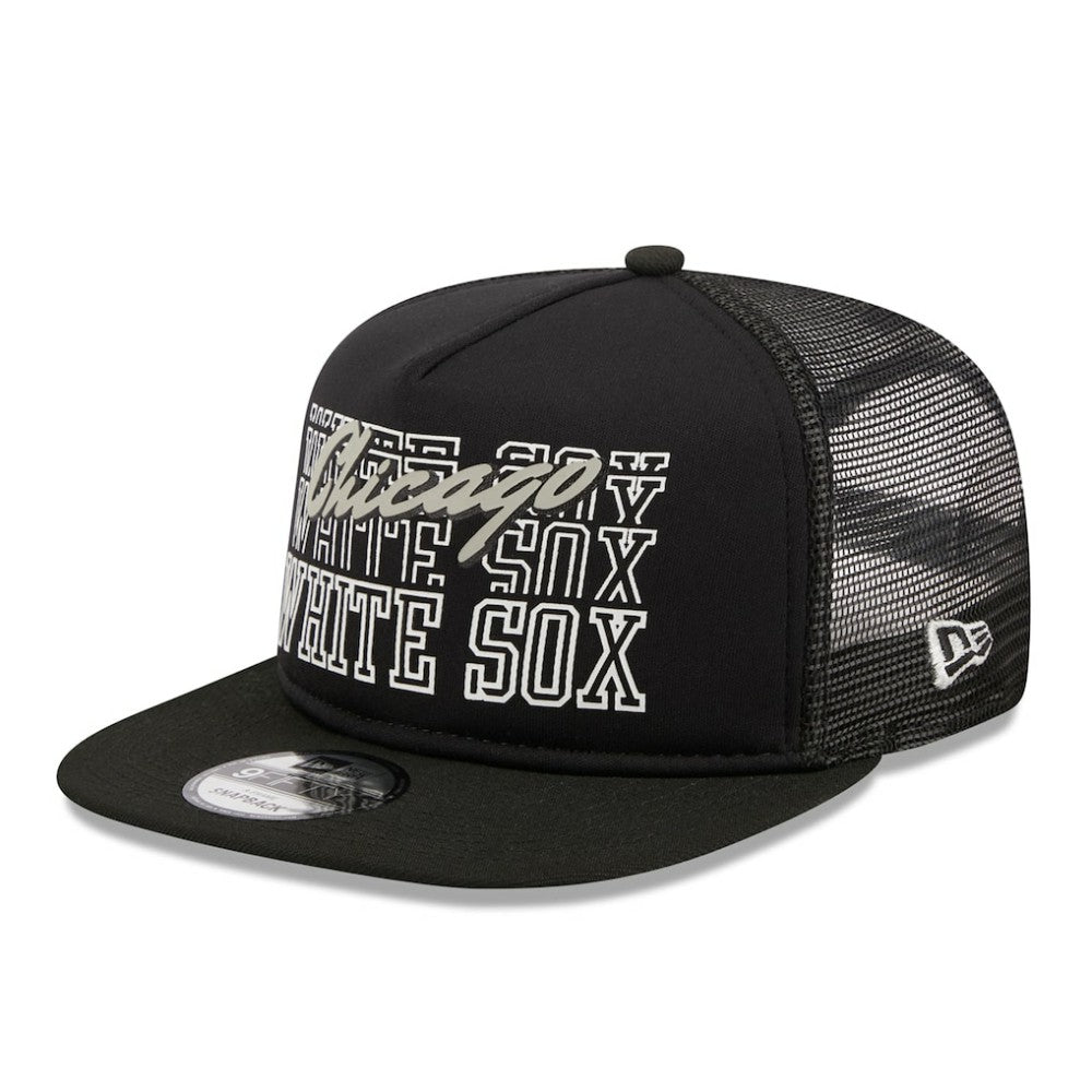 Chicago White Sox  Street Team A-Frame Trucker 9FIFTY Snapback Hat Black