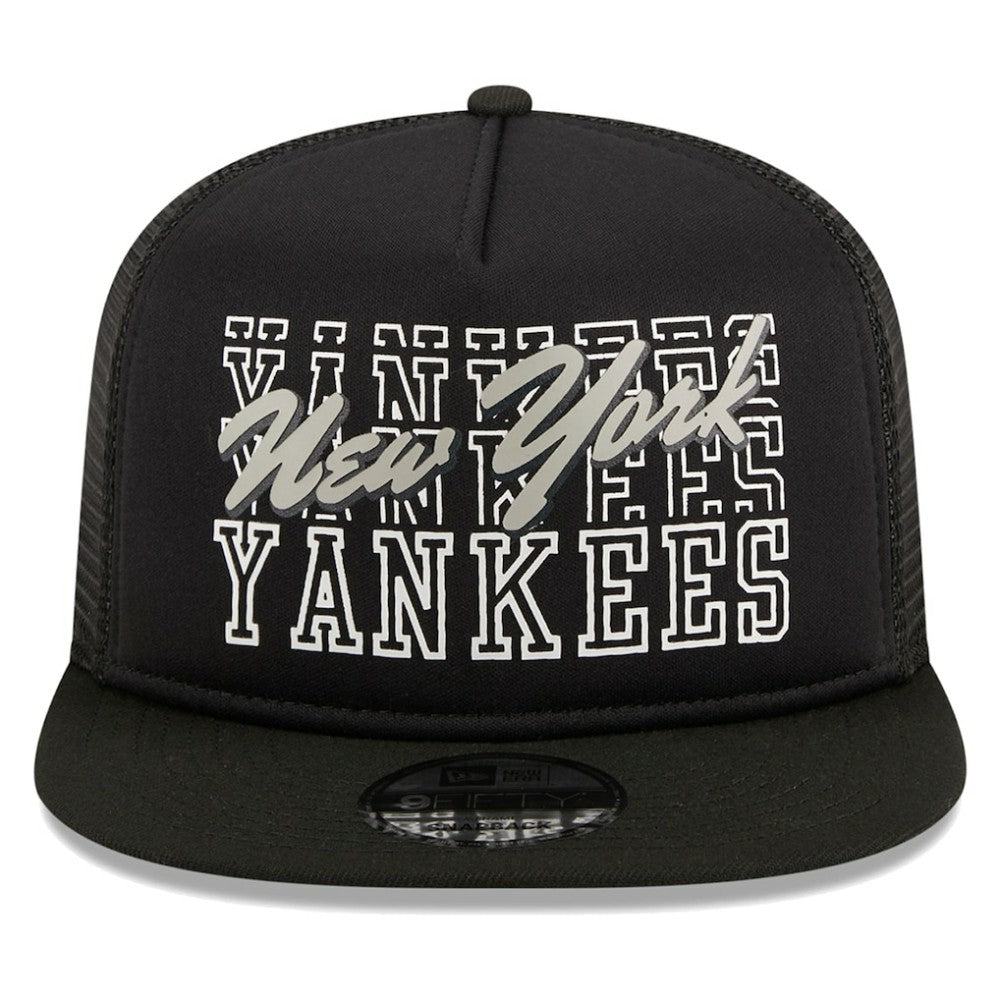 New York Yankees  Street Team A-Frame Trucker 9FIFTY Snapback Hat Black