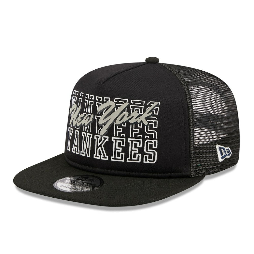 New York Yankees  Street Team A-Frame Trucker 9FIFTY Snapback Hat Black