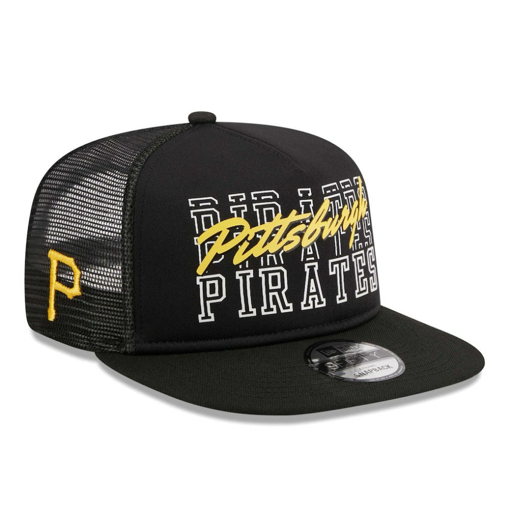 Pittsburgh Pirates  Street Team A-Frame Trucker 9FIFTY Snapback Hat Black