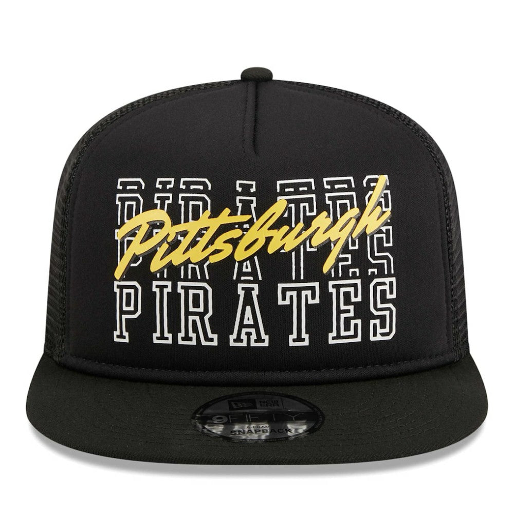 Pittsburgh Pirates  Street Team A-Frame Trucker 9FIFTY Snapback Hat Black