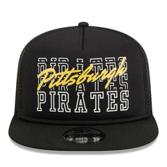 Pittsburgh Pirates  Street Team A-Frame Trucker 9FIFTY Snapback Hat Black