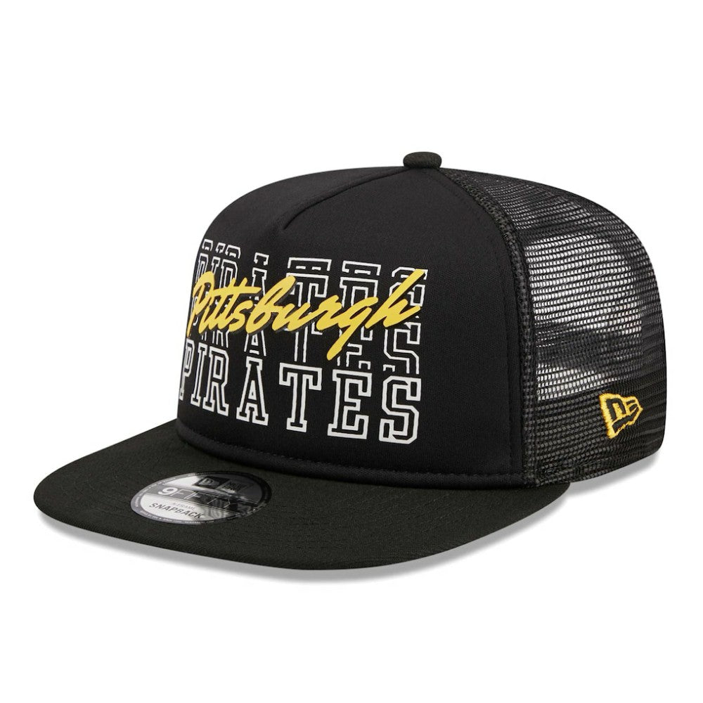 Pittsburgh Pirates  Street Team A-Frame Trucker 9FIFTY Snapback Hat Black