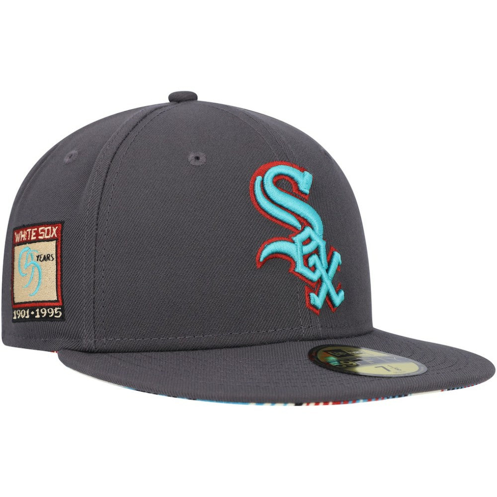 Chicago White Sox  Print Undervisor 59FIFTY Fitted Hat Graphite