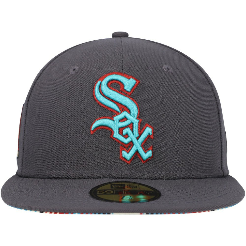 Chicago White Sox  Print Undervisor 59FIFTY Fitted Hat Graphite
