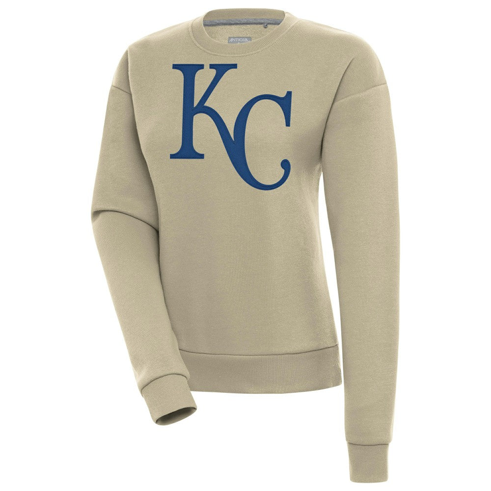 Kansas City Royals Antigua Women's Victory Pullover Sweatshirt Khaki