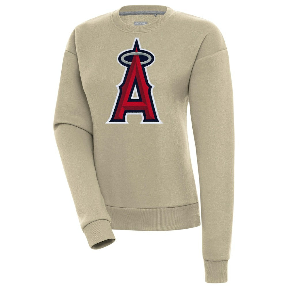 Los Angeles Angels Antigua Women's Victory Pullover Sweatshirt Khaki