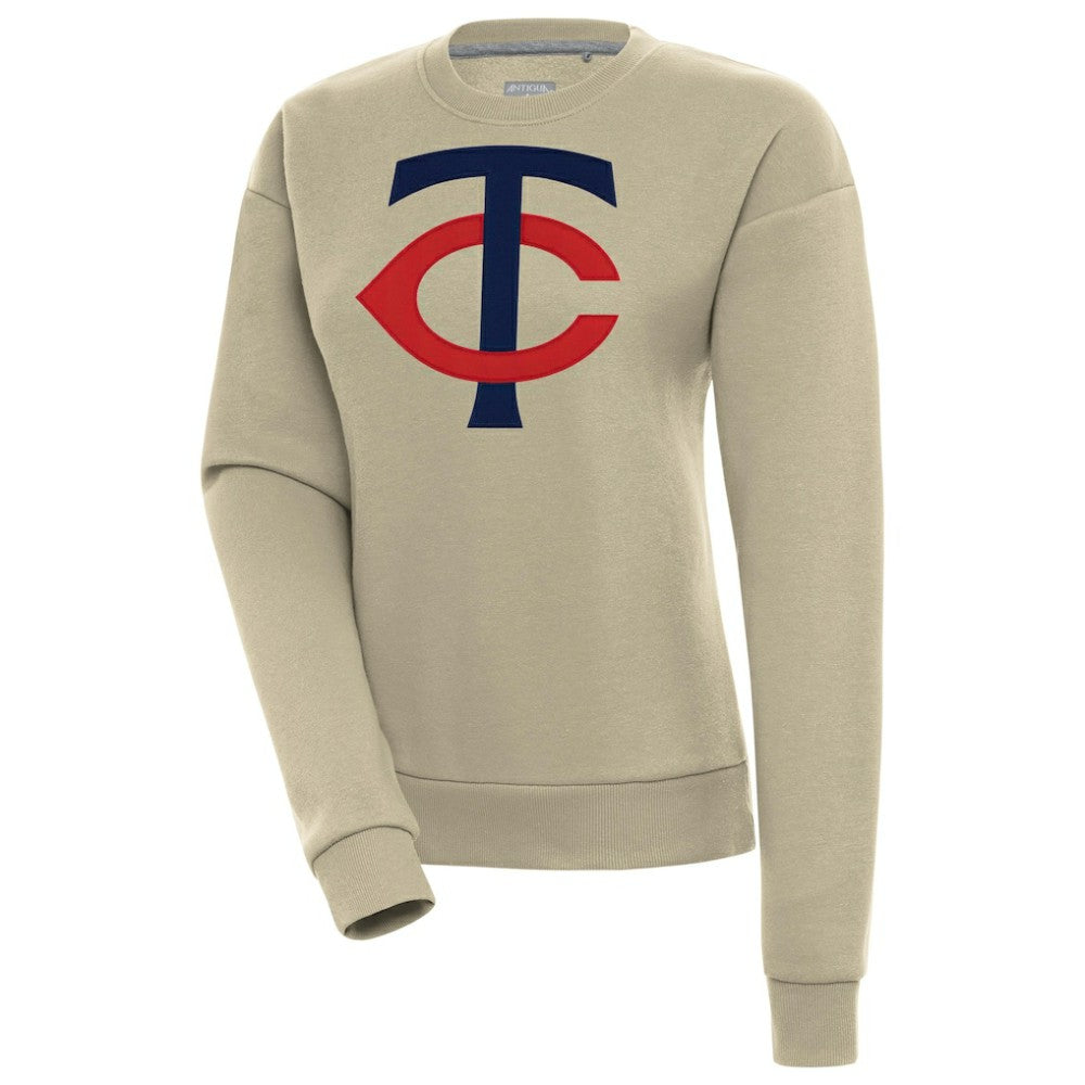 Minnesota Twins Antigua Women's Victory Pullover Sweatshirt Khaki