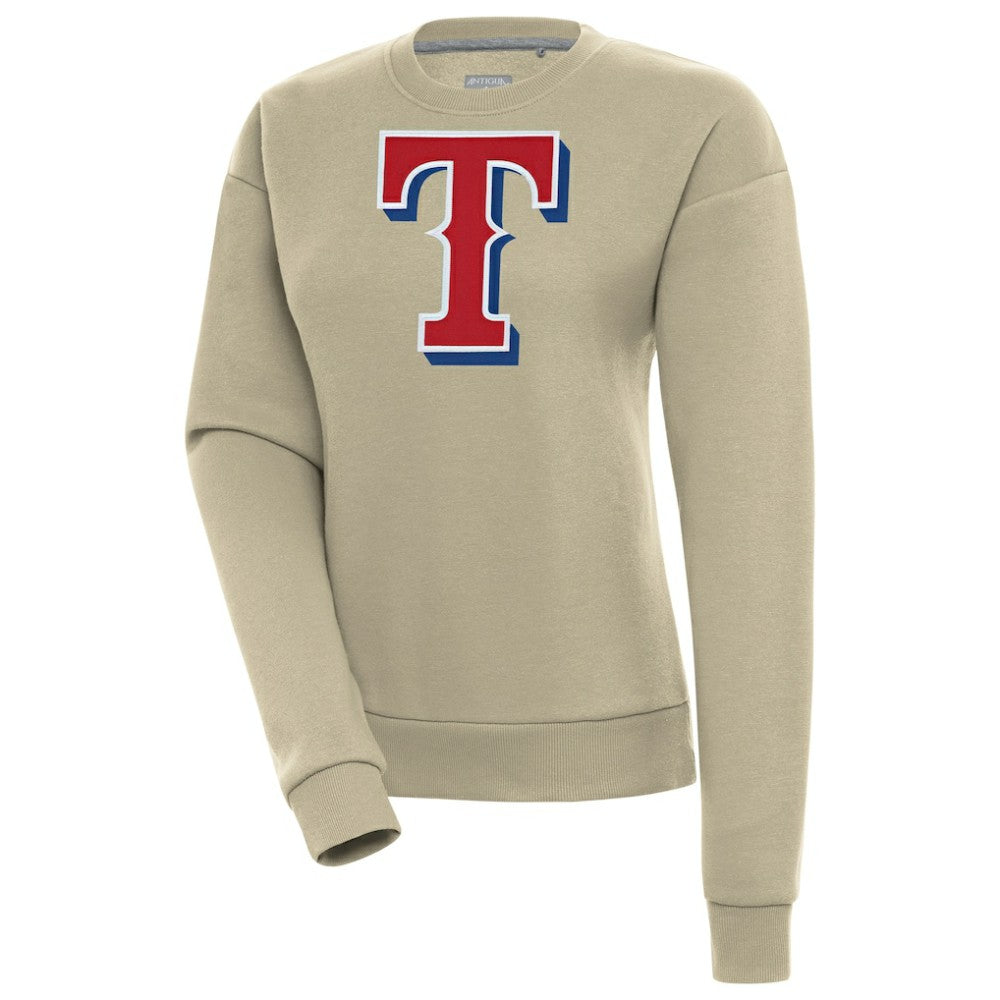 Texas Rangers Antigua Women's Victory Pullover Sweatshirt Khaki