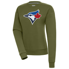 Toronto Blue Jays Antigua Women's Victory Pullover Sweatshirt Olive