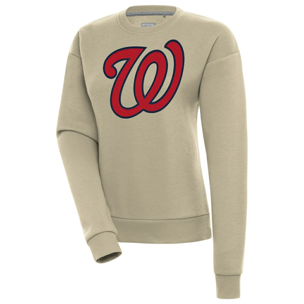 Washington Nationals Antigua Women's Victory Pullover Sweatshirt Khaki