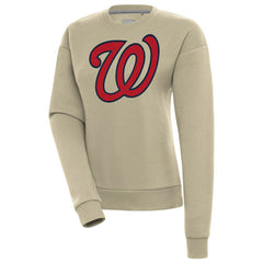Washington Nationals Antigua Women's Victory Pullover Sweatshirt Khaki