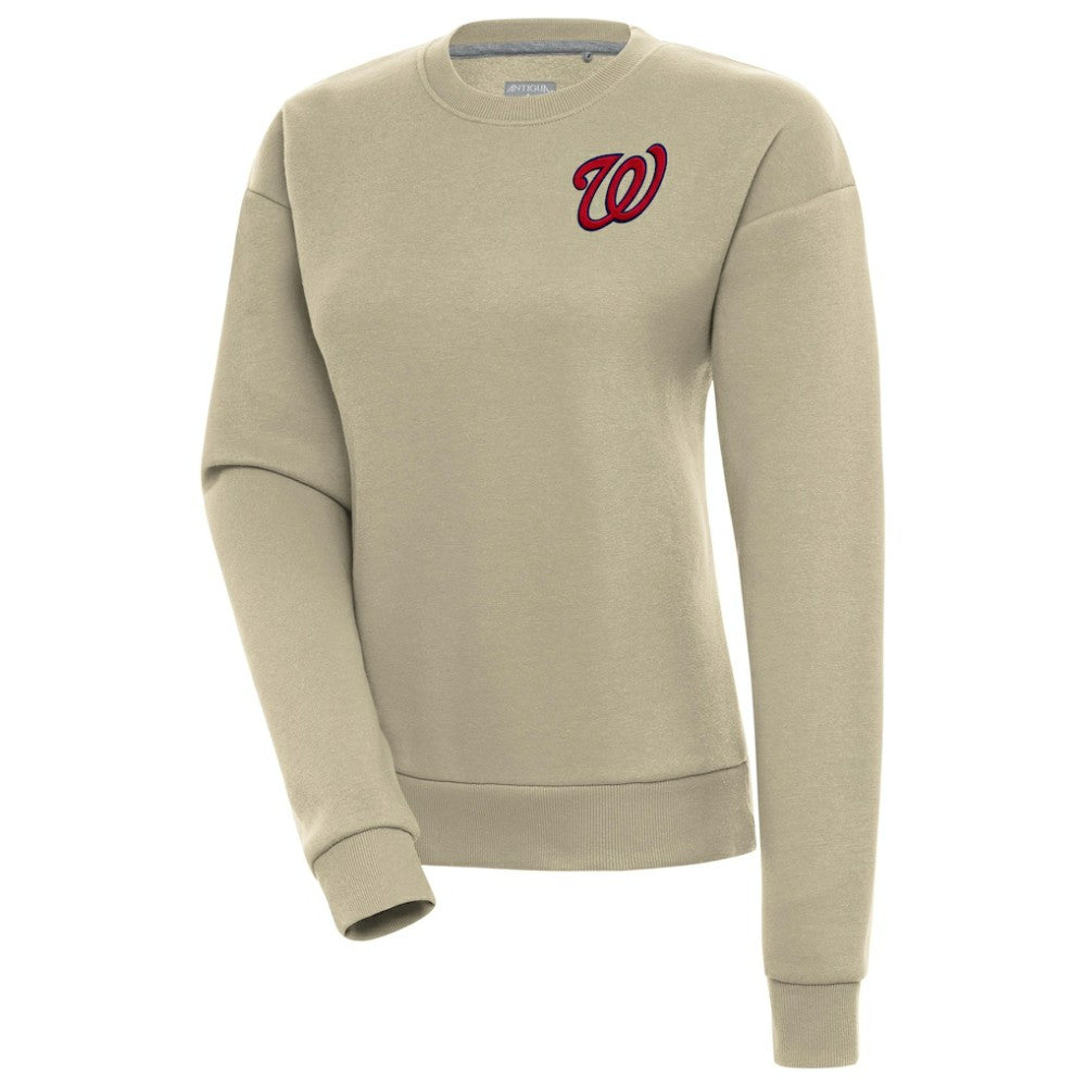 Washington Nationals Antigua Women's Victory Pullover Sweatshirt Khaki